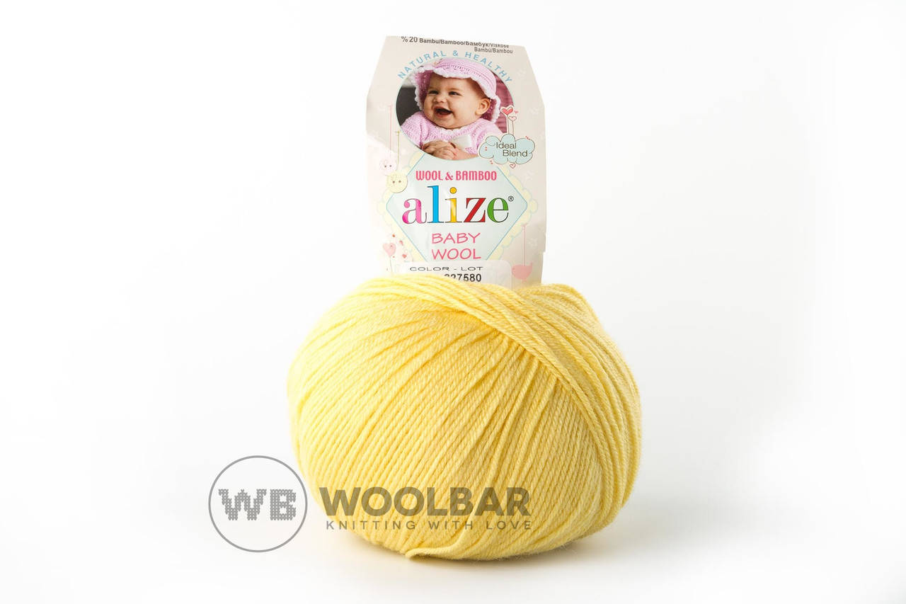 

Пряжа Alize Baby Wool 187 лимонный