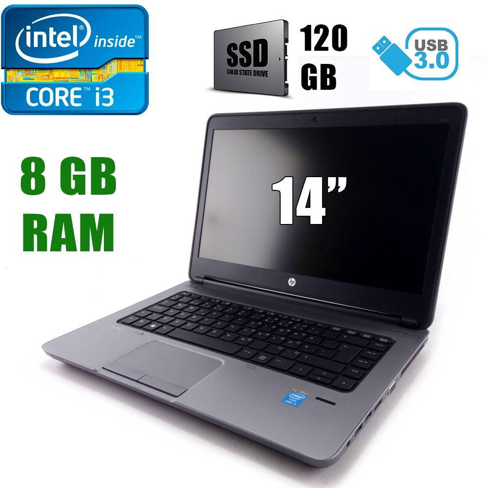 

HP ProBook 640 G1 / 14" / Intel Core i3-4000M (2(4)ядра по 2.4GHz) / 8GB DDR3 / 120GB SSD