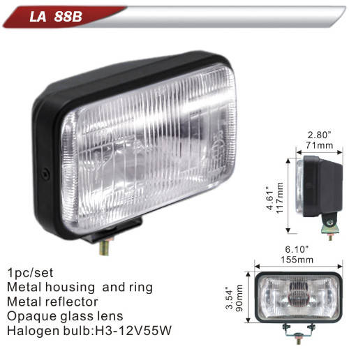

Фара дополнительная DLAA 88B-W черные/H3-12V-55W/155*90mm (LA 88B-W), Черный