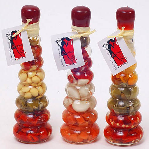 

Декоративная бутылка с овощами 18,5см