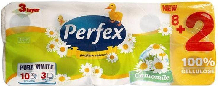 

Туалетная бумага Perfex 8+2 шт Ромашка 3 слоя 120 отрывов Сербия 8600101745958