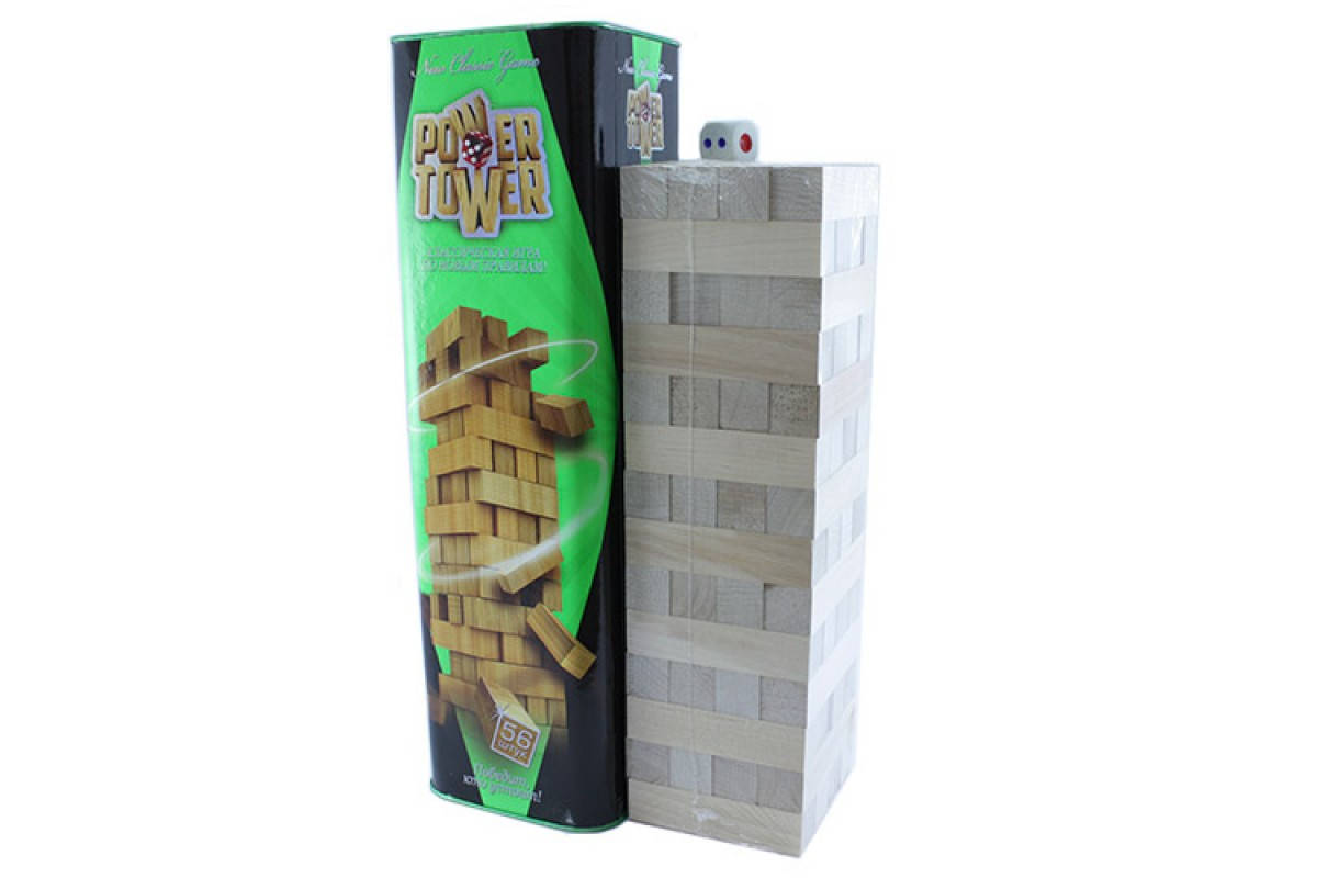 

Настольная игра Дженга Башня Jenga Power Tower Джанга PT-01 56 брусков