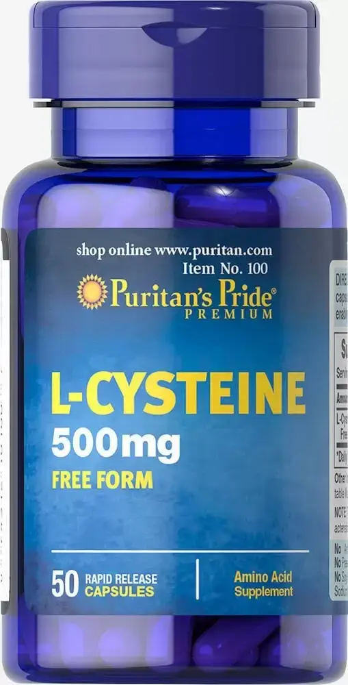 

Л-цистеин, L-Cysteine, Puritan's Pride, 500 мг, 50 капсул