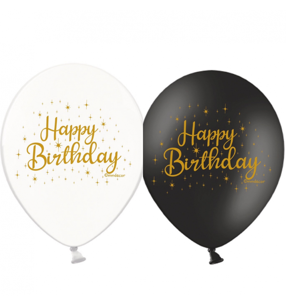 

Воздушные шары "Happy Bithday золото" , 25 шт/уп ТМ Sharoff, Разные цвета