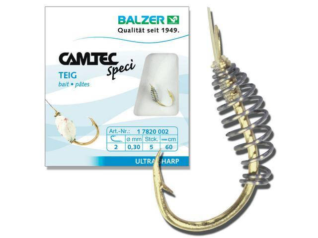 

Гачки з повідками Balzer Camtec з пружиною на тісто №10 5шт.