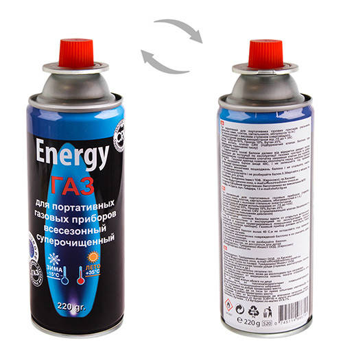 

Газовый баллон "Energy" кемпинг зима-лето ( 220g ) ("Energy")