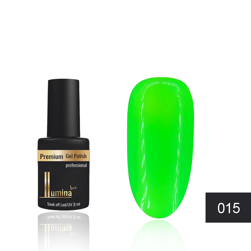 

Гель-лак Lumina Lux №015, яркий салатовый