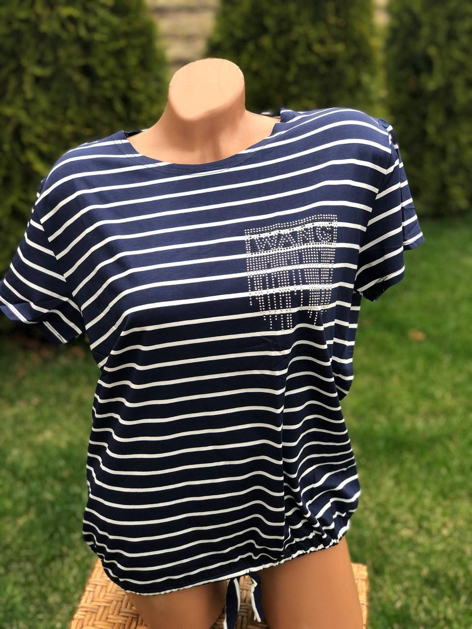 

Женская футболка в полоску 52