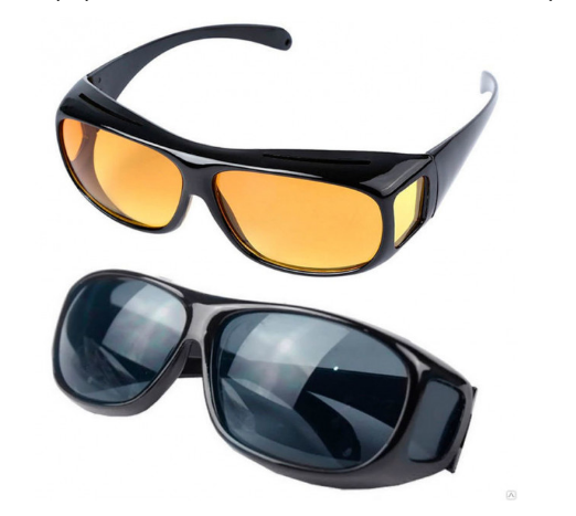 

Антибликовые очки для водителя HD Vision WrapArounds 2 в 1 День Ночь, Черный