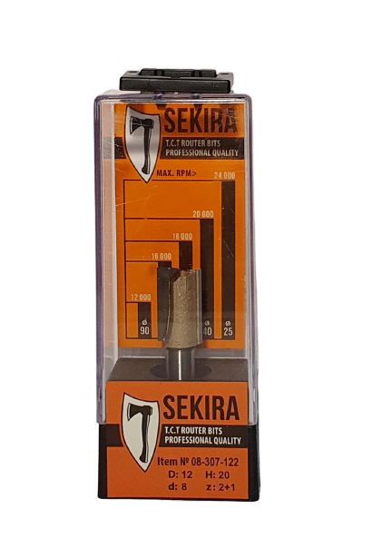 

Фреза Sekira D12 h20 d8 Z2+1 погружная (08-307-122)