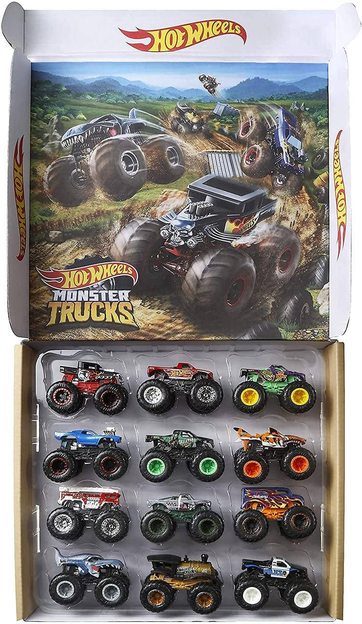 

Машинки Хот Вилс Монстр Трак 12 шт Monster Trucks Hot Wheels GGC61