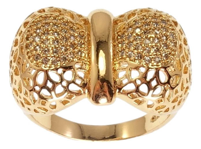 

Кольцо Xuping Позолота 18K "Купол Крупный Ажурный Бант с Инкрустацией Цирконий" р.16,17,17.5,18.5