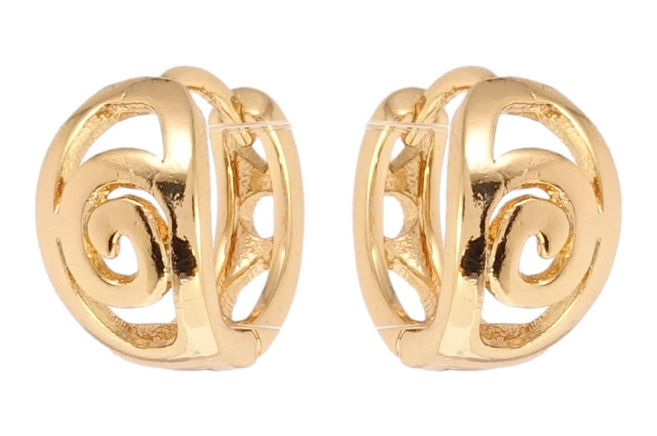 

Серьги Xuping Позолота 18K колечки "Завитки"
