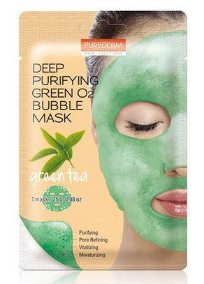

Кислородная тканевая маска с зеленым чаем Purederm Deep Purifying Green O2 Bubble Mask Green Tea