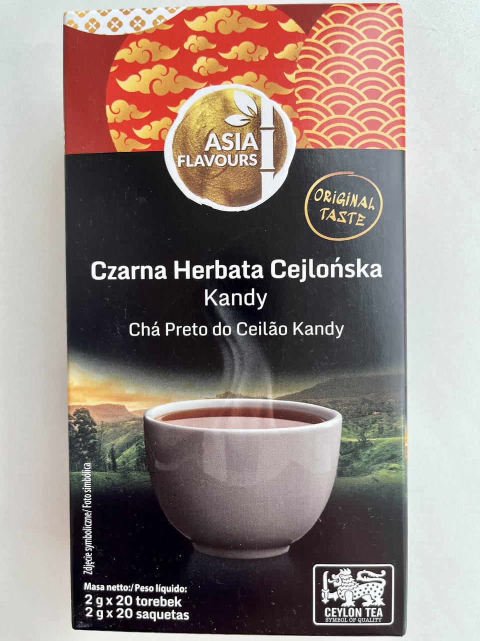 

Черный цейлонский чай с плантации Kandy ASIA Flavours (2гх20шт) 40г