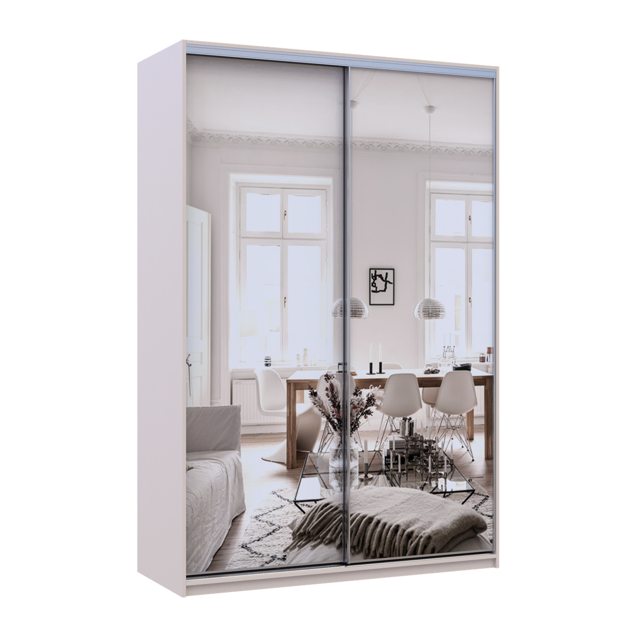 Шафа купе Doros Сіті Лайт Кашемір 2 Дзеркала 150х60х225 (80736359) 3