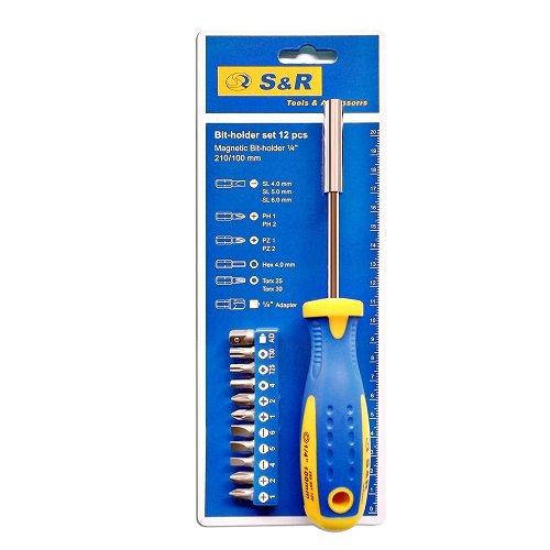 

Держатель бит S&R серии S2 100мм + 11 насадок 250011100