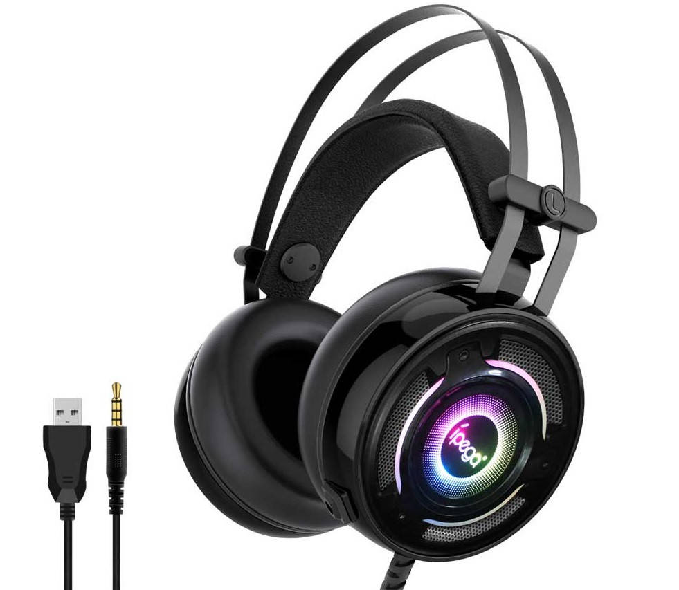 

Наушники игровые iPega LED PG-R008, черные, Черный