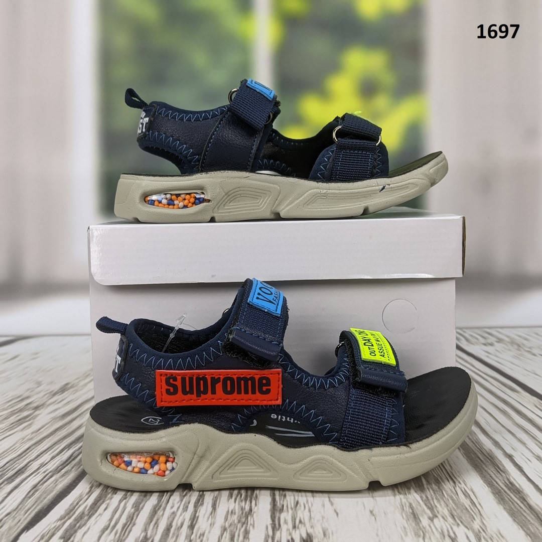 

Детские босоножки, сандалии для мальчика открытые синие Kimbo на пенковой подошве, Синий