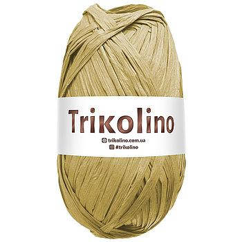 

Рафия Trikolino Air охра соломка для вязания шляп, сумок, Бежевый