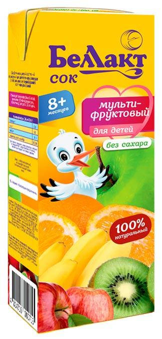 

Сок Беллакт Мультифруктовый от 8 месяцев 200 мл