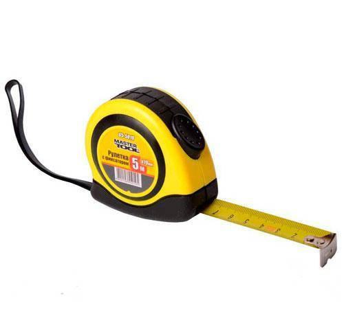 

Рулетка с фиксатором 5м х 19мм MasterTool 65-5019