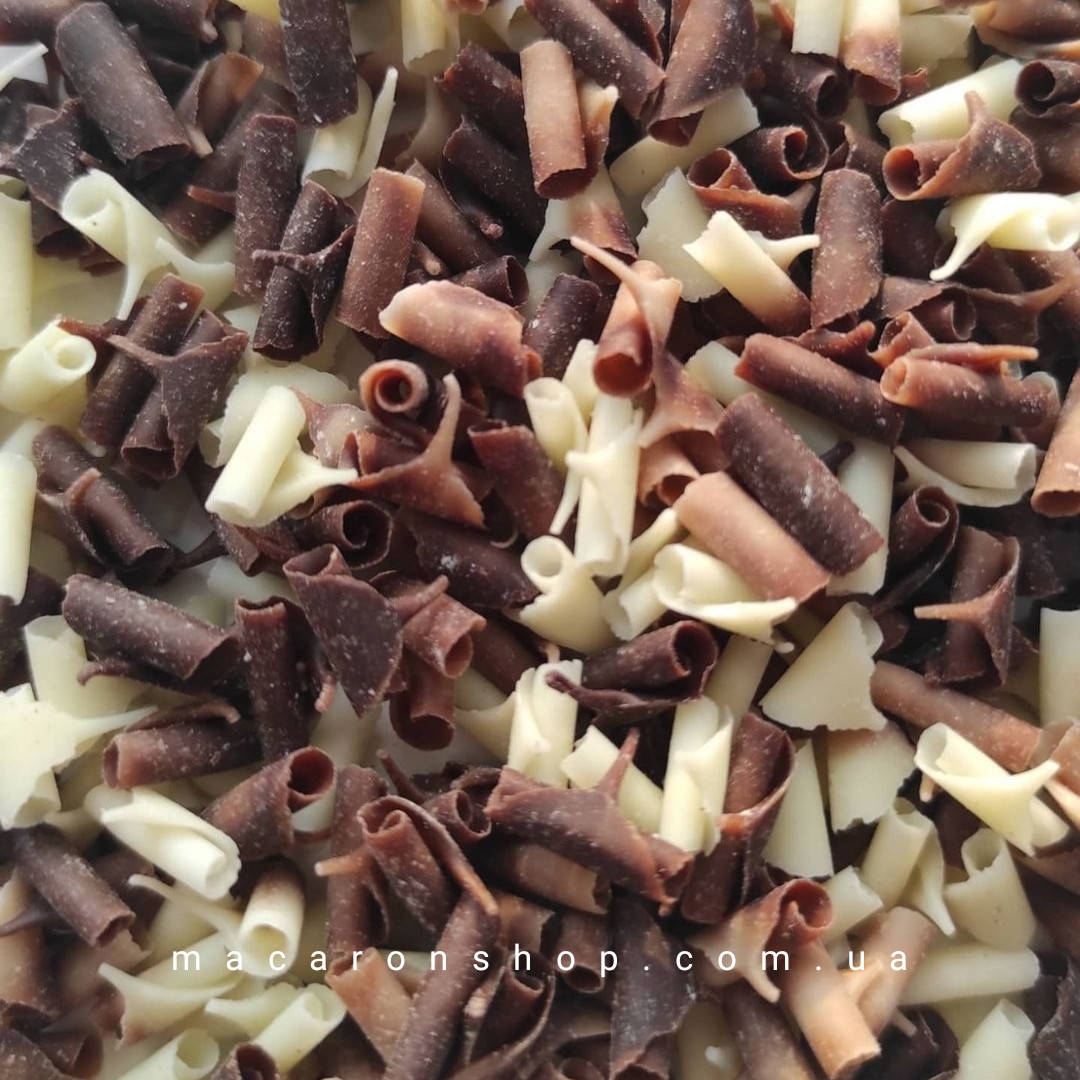 

Шоколадный декор лепестки черный и белый шоколад Barbara Luijckx, Польша