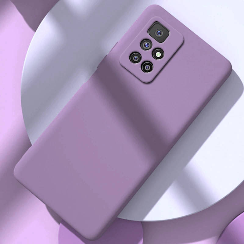 

Силиконовый чехол для Xiaomi Redmi 10 Сиреневый микрофибра soft touch