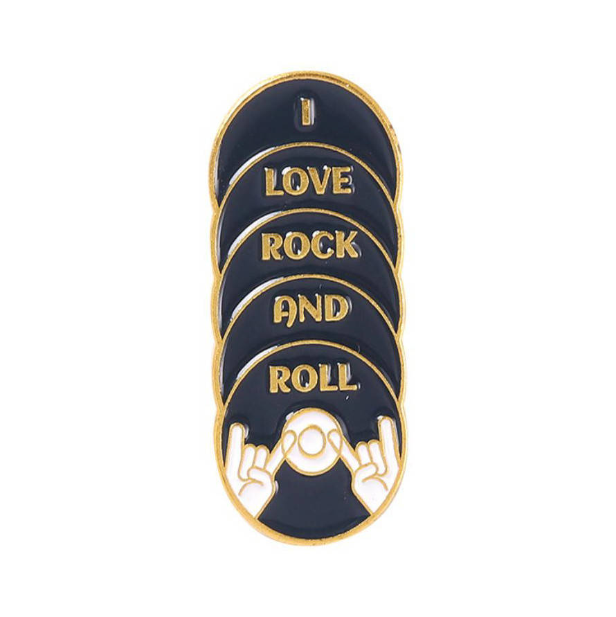 

"Пластинки Я люблю рок-н-ролл I love rock and roll" значок (пин) металлический