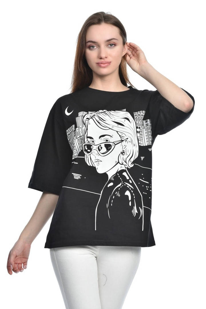 

Футболка женская с рисунком черный