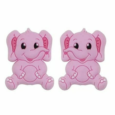 

Слонёнок бусина силиконовая Розовый baby pink