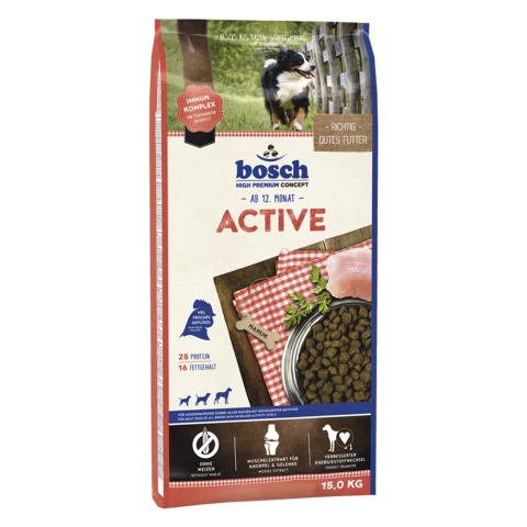 

Bosch Adult Active 15кг-для взрослых собак с повышенным уровнем активности