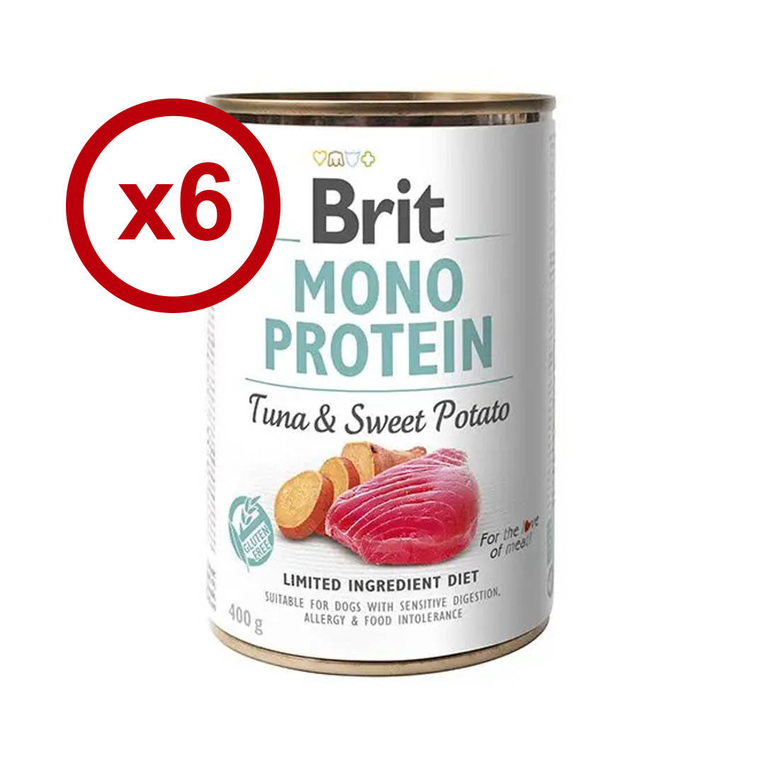 

Brit Mono Protein 400 г * 6 шт консерва для собак (тунец и батат)