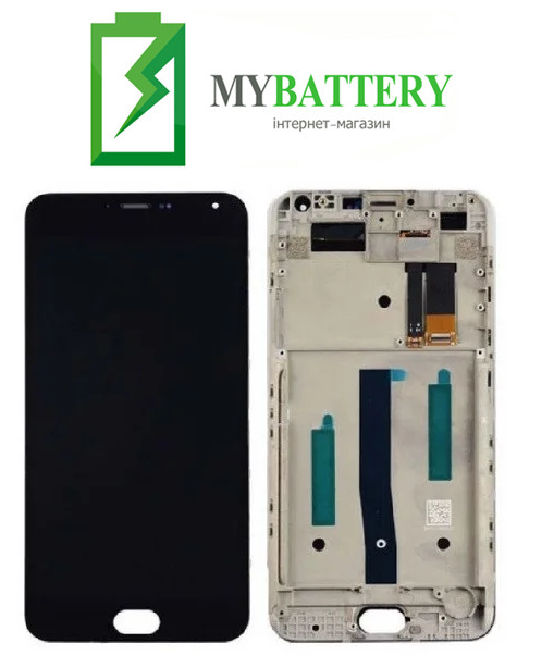 

Дисплей (LCD) Meizu M2 Note (M571) с сенсором черный + рамка, черный шлейф