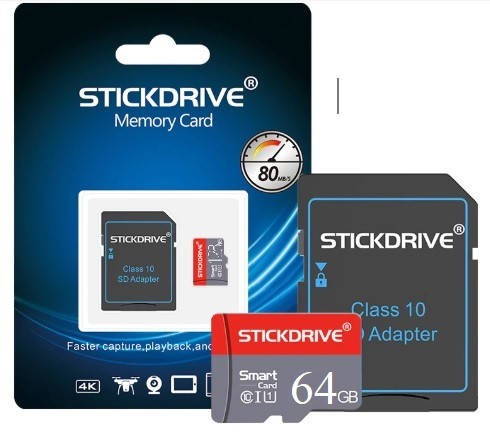 

StickDrive MicroSD карта 64Gb (10 class) + адаптер