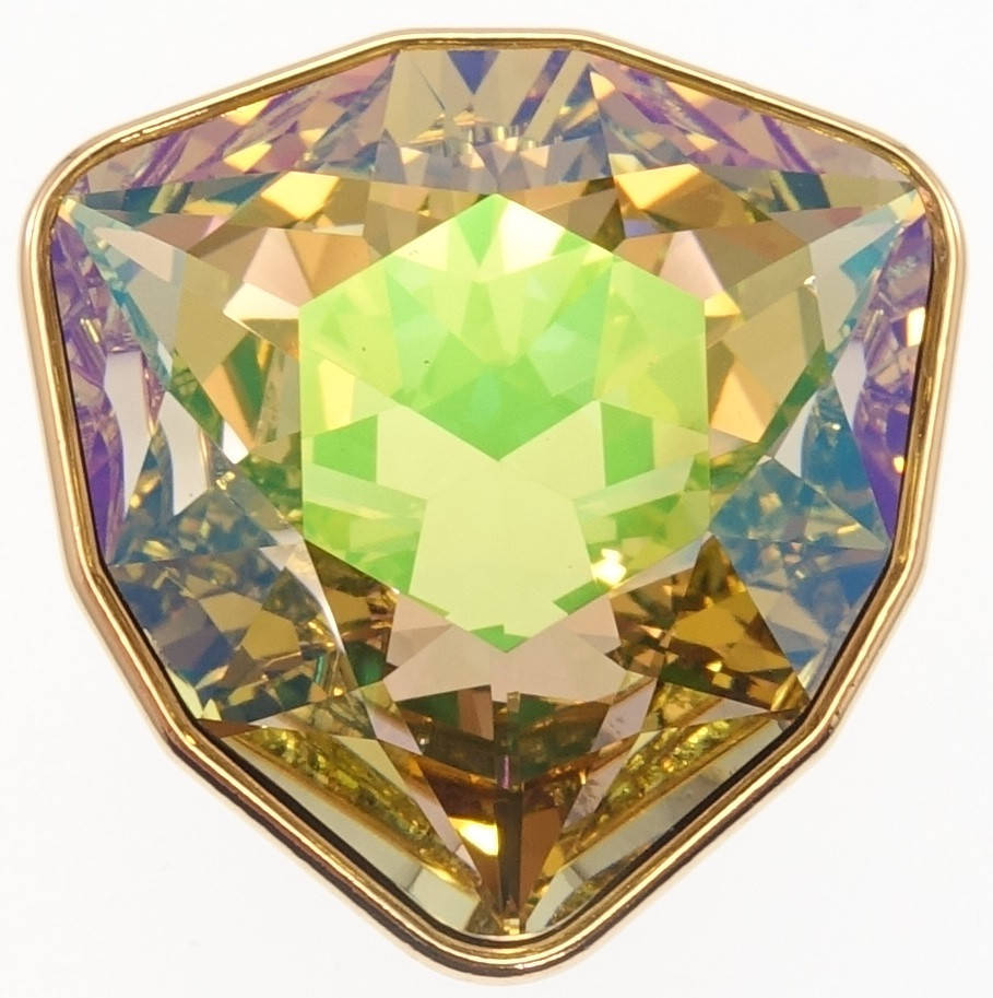 

Кольцо Xuping Позолота 18K с кр-ми Swarovski "Крупный кристалл Vitrail Light (26мм) в огранке щит" р.18-19