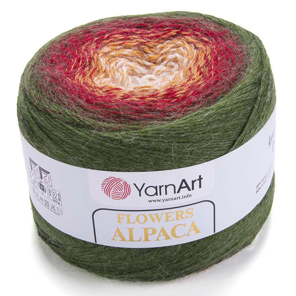 

YarnArt Flowers Alpaca (ЯрнАрт Фловерс Альпака) № 420 (Пряжа альпака, нитки для вязания), Разные цвета