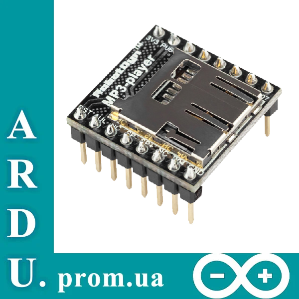 

Модуль плеер MP3 DFPlayer mini (micro SD Card, Arduino) [#A-11]