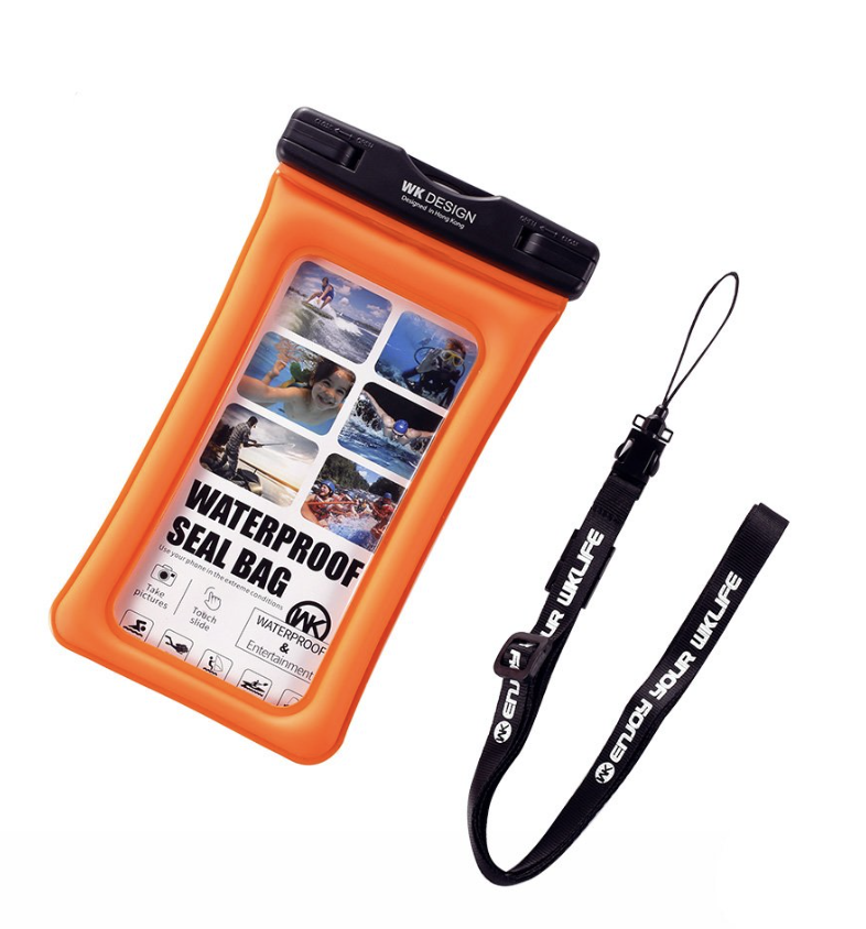 

Водонепроницаемый чехол WK Design Ledive Waterproof Bag (WT-Q01) универсальный Orange, Оранжевый