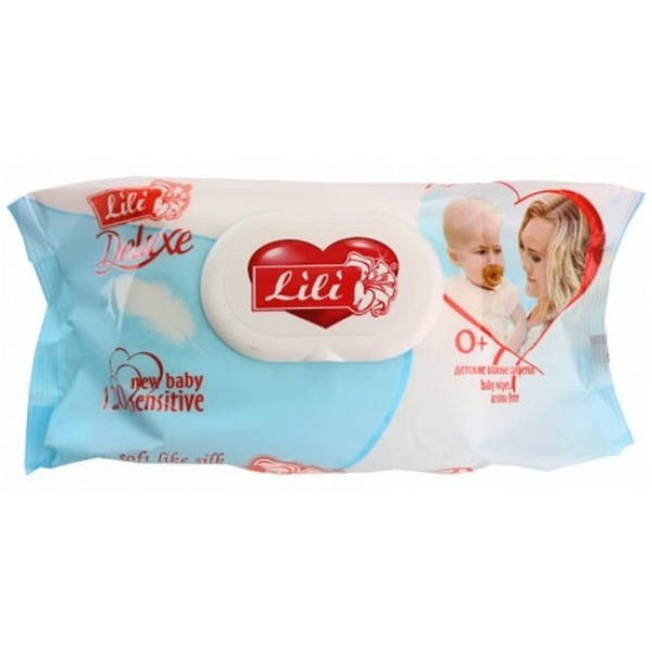 

Влажные салфетки Lili Deluxe с экстрактом календулы и витамином Е, 120 шт