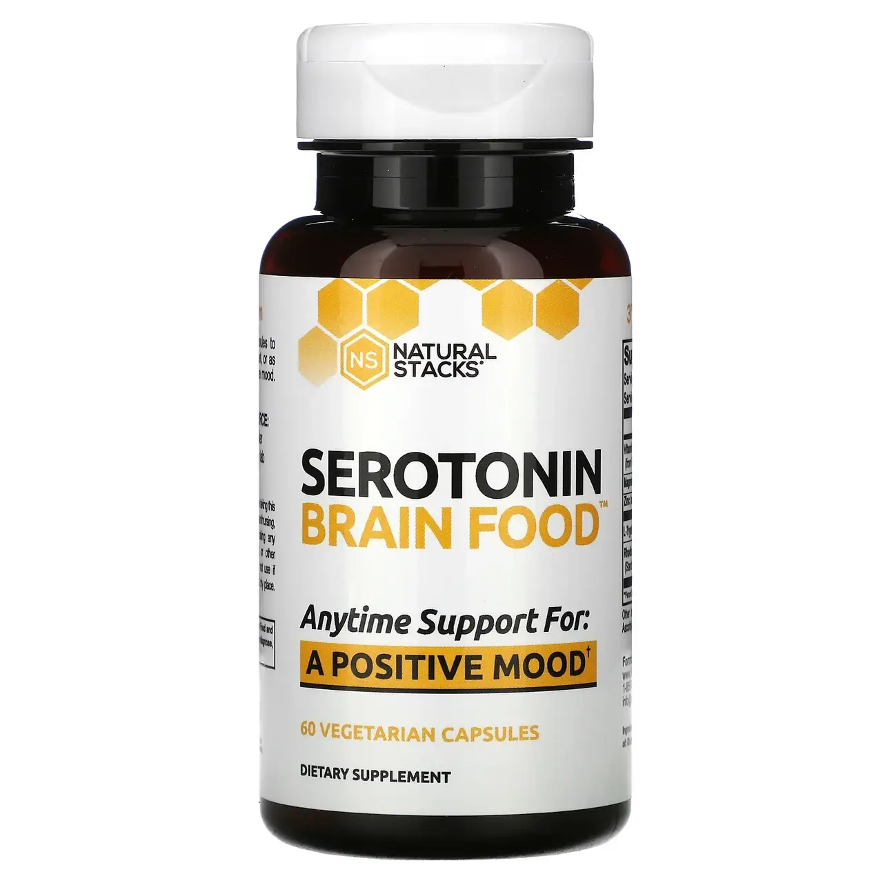 

Natural Stacks, Serotonin Brain Food, 60 Vegetarian Capsules