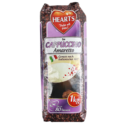 

Капучіно Хертс амаретто Hearts amarettо 1kg 10шт/ящ (Код : 00-00003832)