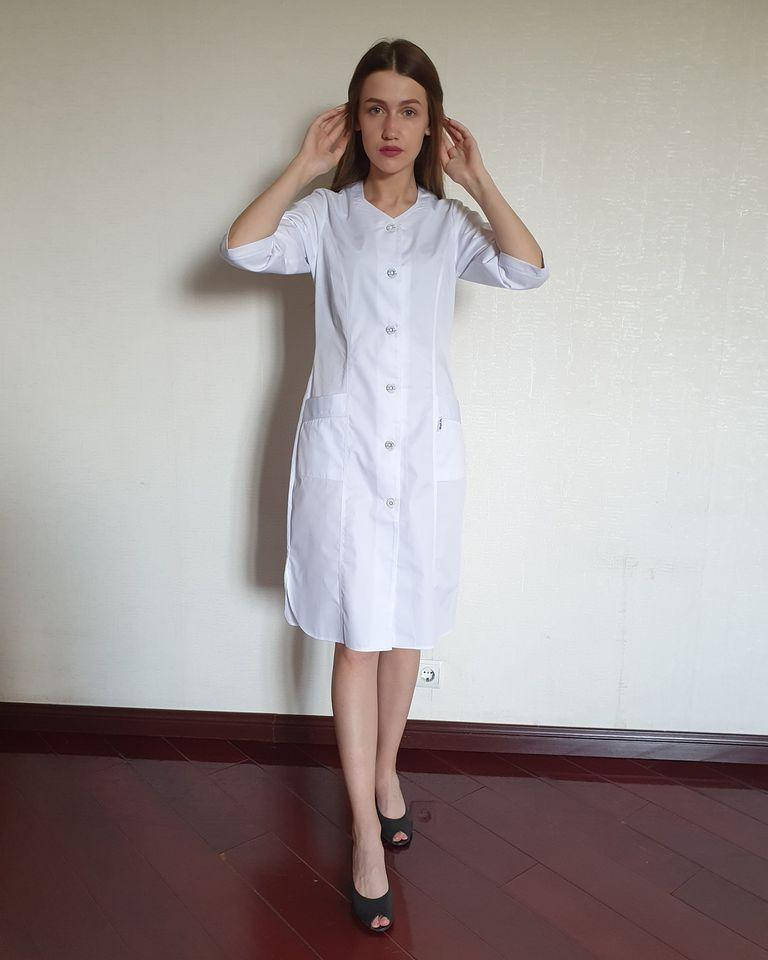 

Халат білий довгий 56, Белый