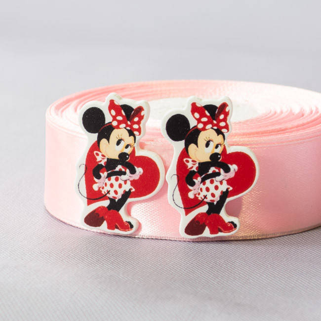 

Кабошон Серединка Минни с сердцем