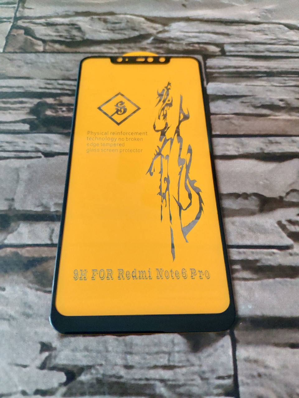 

Защитное стекло 6D для xiaomi redmi note 6 pro черное полное покрытие, Черный