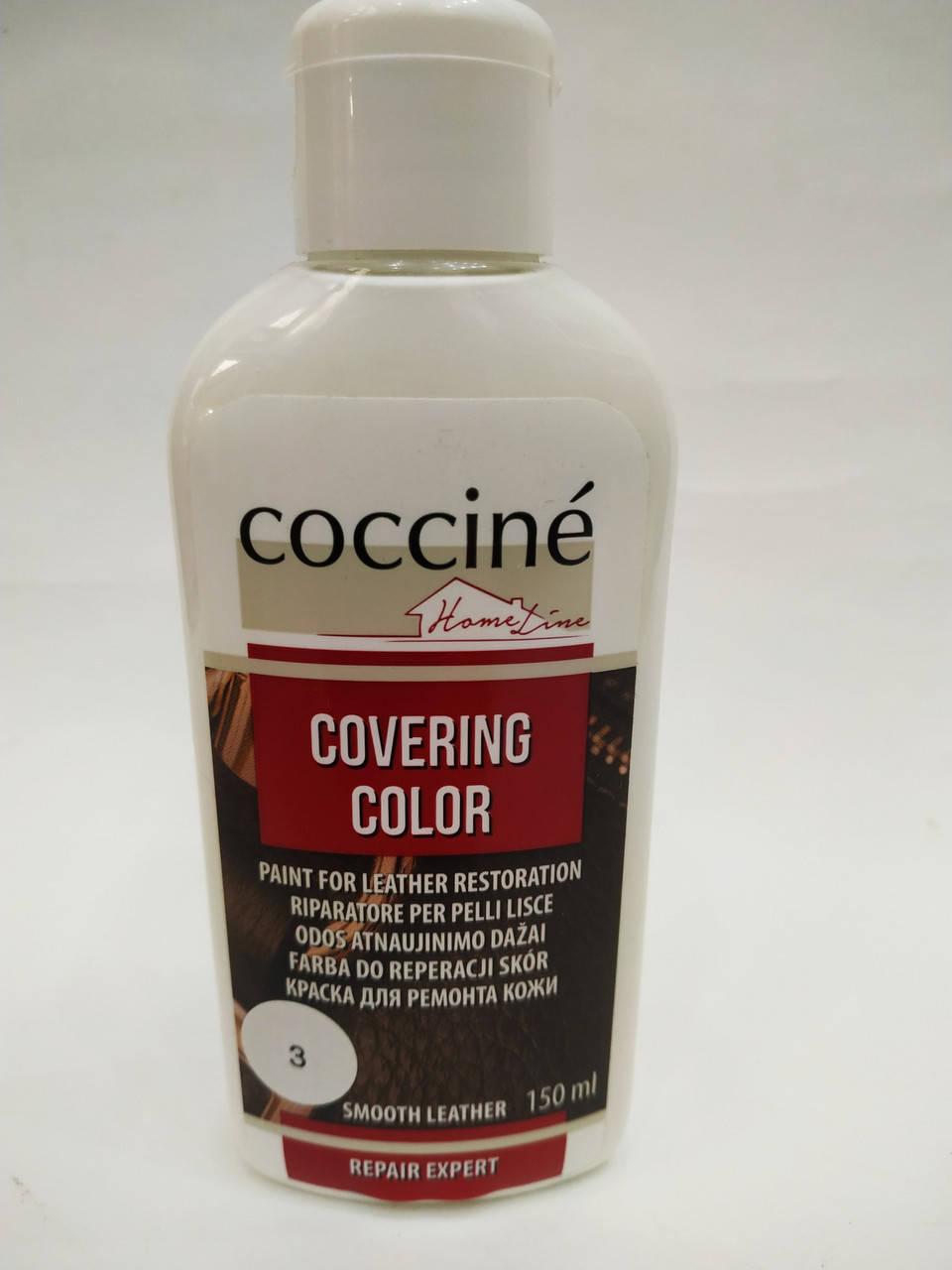 

Белая краска для гладкой кожи COCCINE covering color 150 мл., Белый