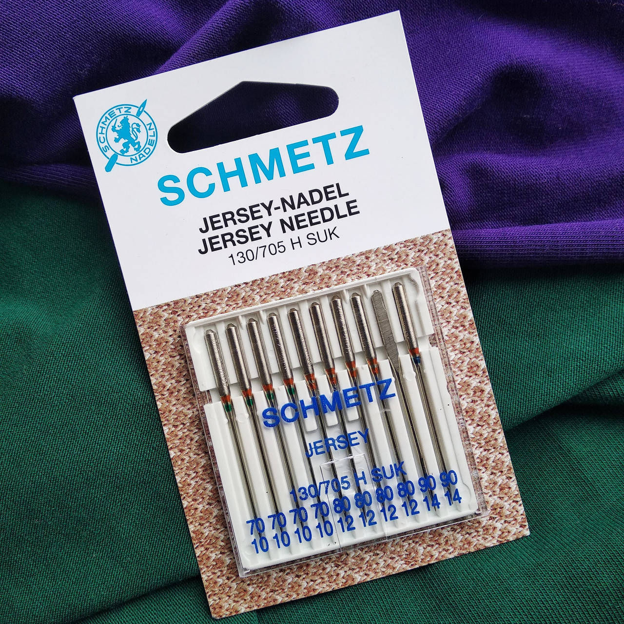 

Голки побутові, Schmetz Jersey MIX на 10 голок: 70(4);80(4);90(2)