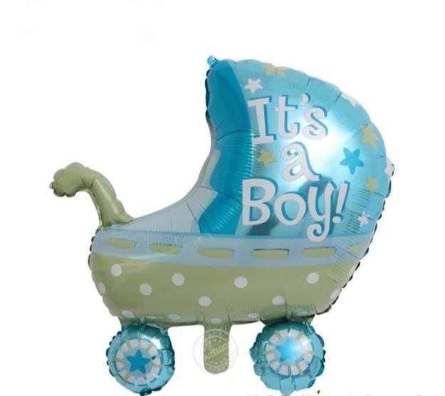 

Фольгированный шар коляска IT'S A BOY 78х72см, Голубой