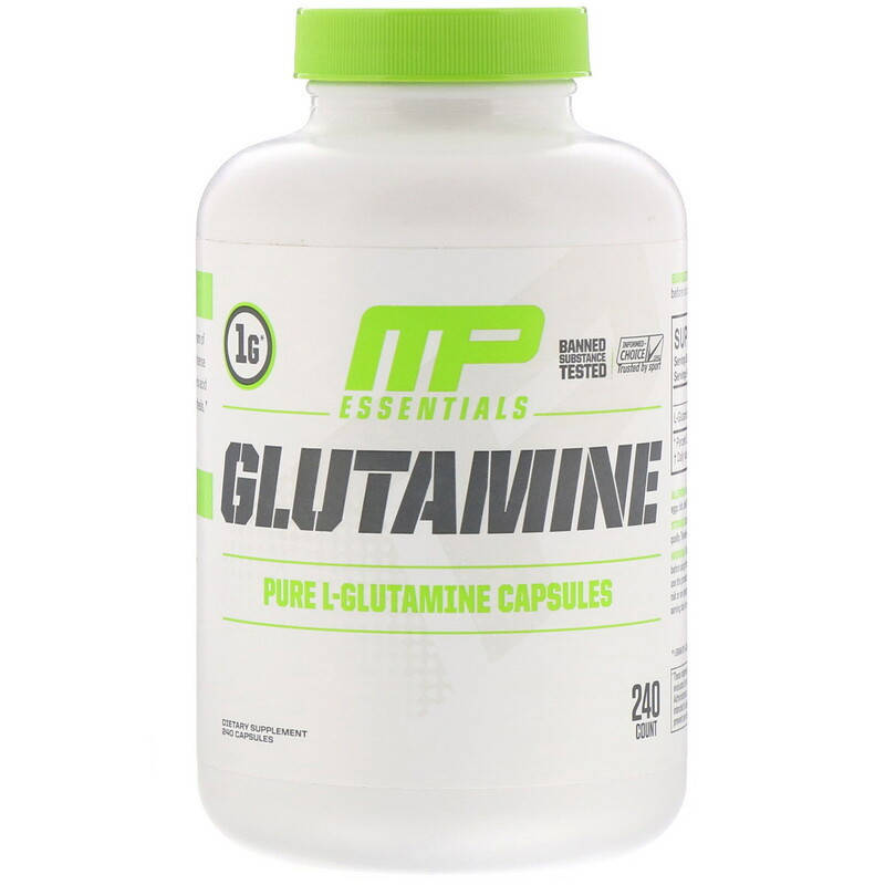 

MusclePharm, Glutamine (240 капс. по 500 мг), глютамин 05\2022