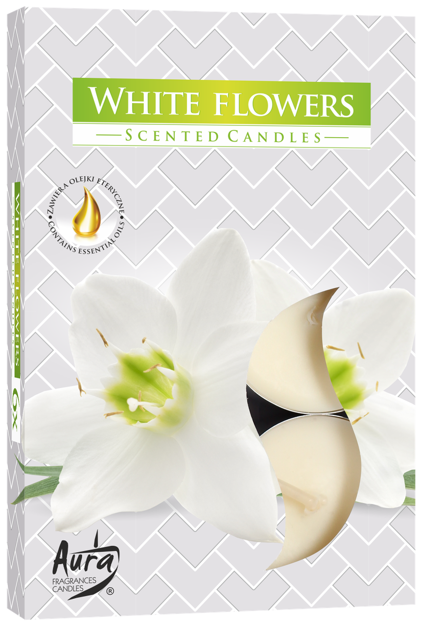 

Ароматические свечи-таблетки BISPOL «Белые цветы»